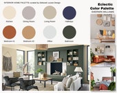 Eclectic Paint Color Scheme | Prepackaged Professional Interior Paint Palette | Sherwin Williams | Entire Home Color Scheme | Digital PDF