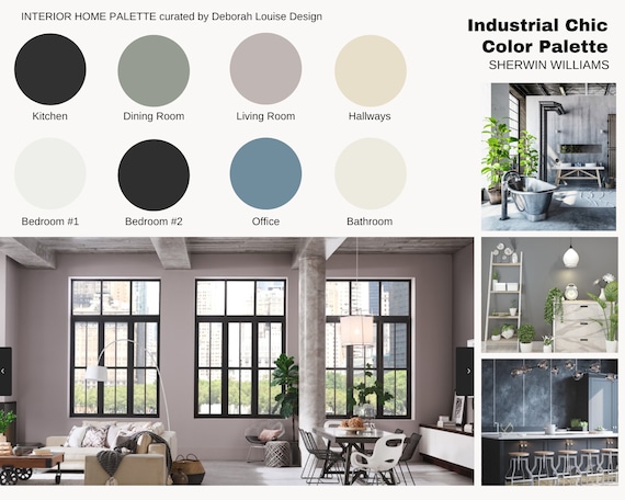 Industrial Chic Paint Color Scheme Prepackaged Professional - Etsy UK
