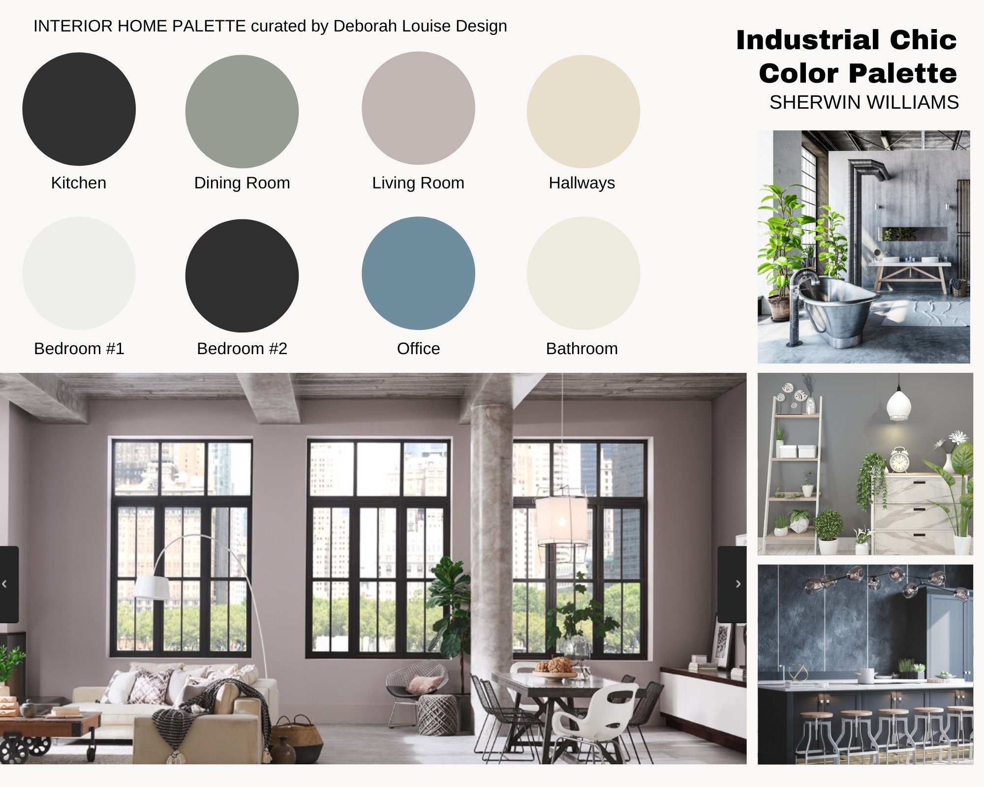 tienda Dependiente Gruñido Industrial Chic Paint Color Scheme Prepackaged Professional - Etsy