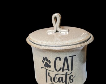 Cat Treat Lidded Jar