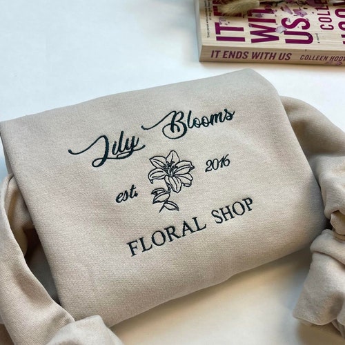 It Ends With Us Lily Bloom's Floral Shop Embroidered Etsy