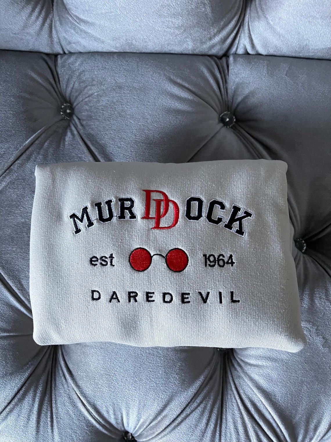 Murdock Avengers Dare Devil Embroidered Sweatshirt Inspired Crewneck Sweatshirt Christmas Xmas