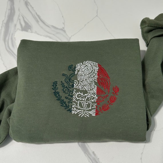 Mexican Pride Sweatshirt, Mexico Flag Shirt, Military Green Sweatshirt, Cinco De Mayo Shirt