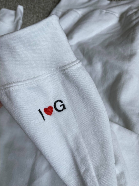 Custom Embroidered Initial Heart Sweatshirt – Totally Iced Out