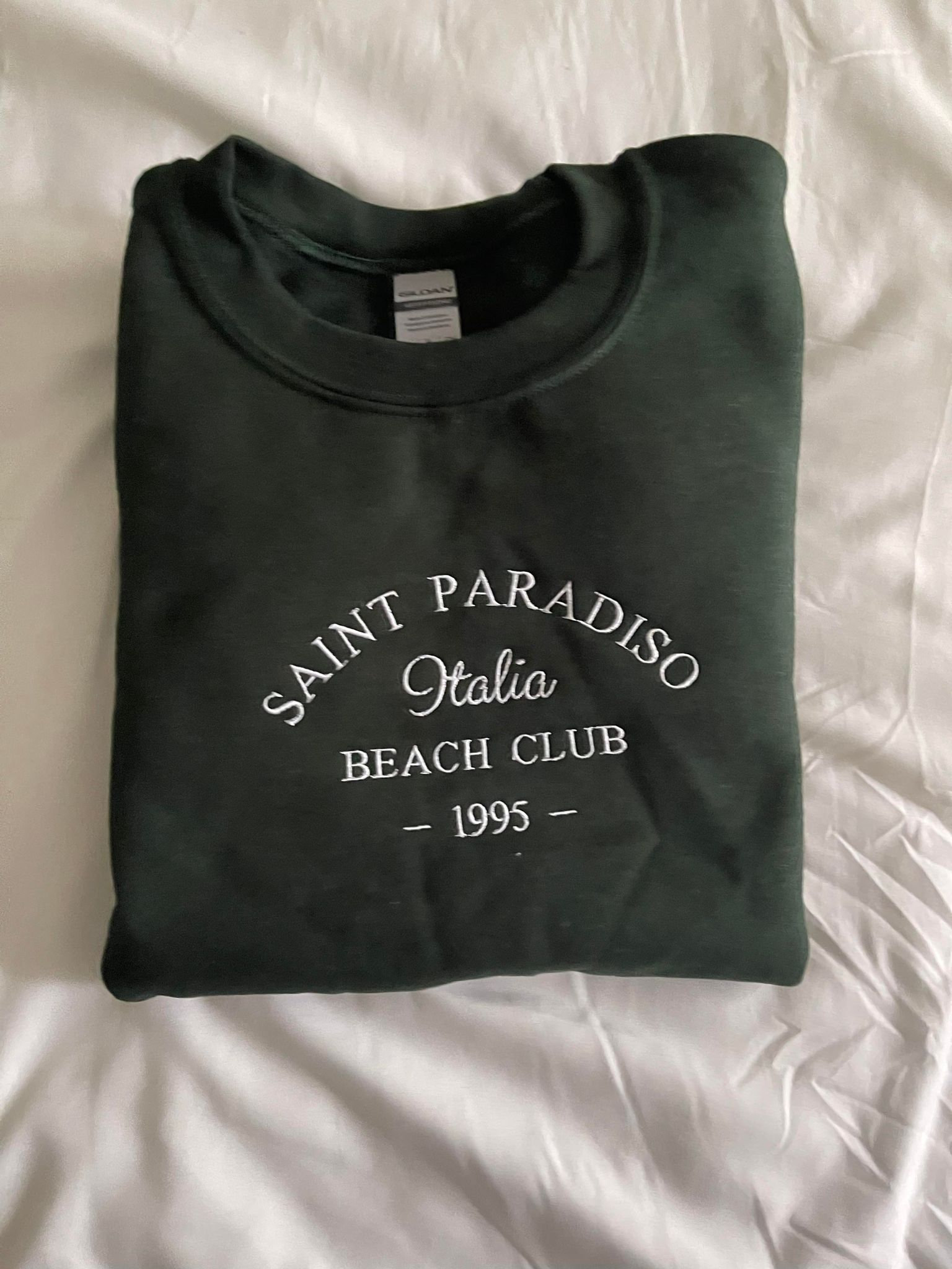 Saint Paradiso Beach Club Italy Embroidered Sweatshirt