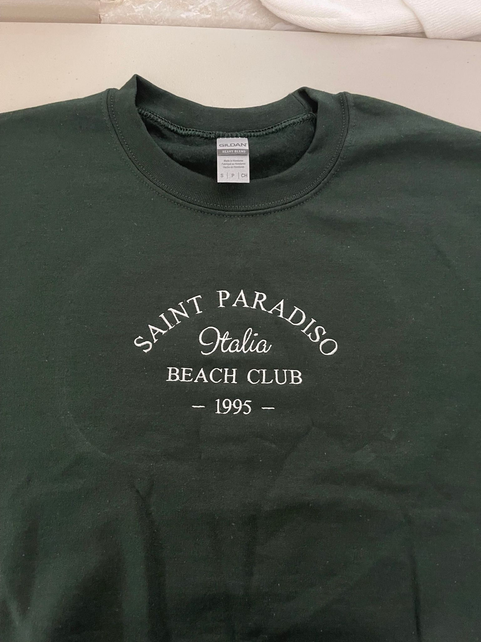 Saint Paradiso Beach Club Italy Embroidered Sweatshirt