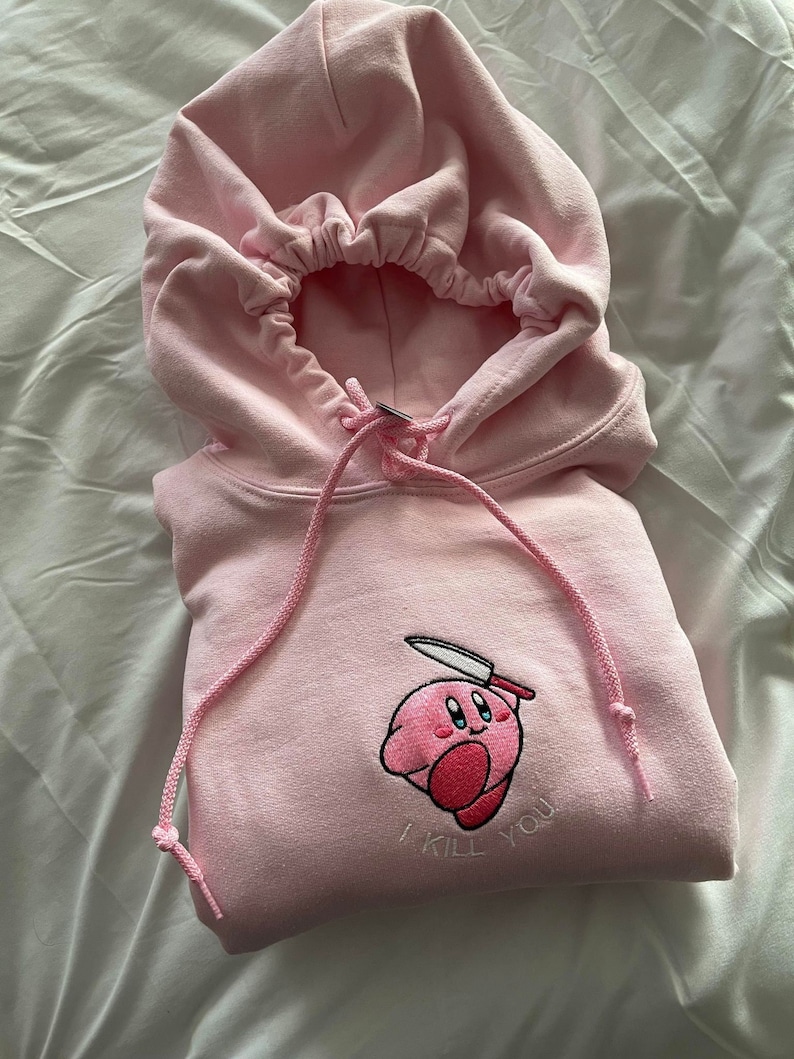 Kirby I Kill You Embroidered Hoodie 