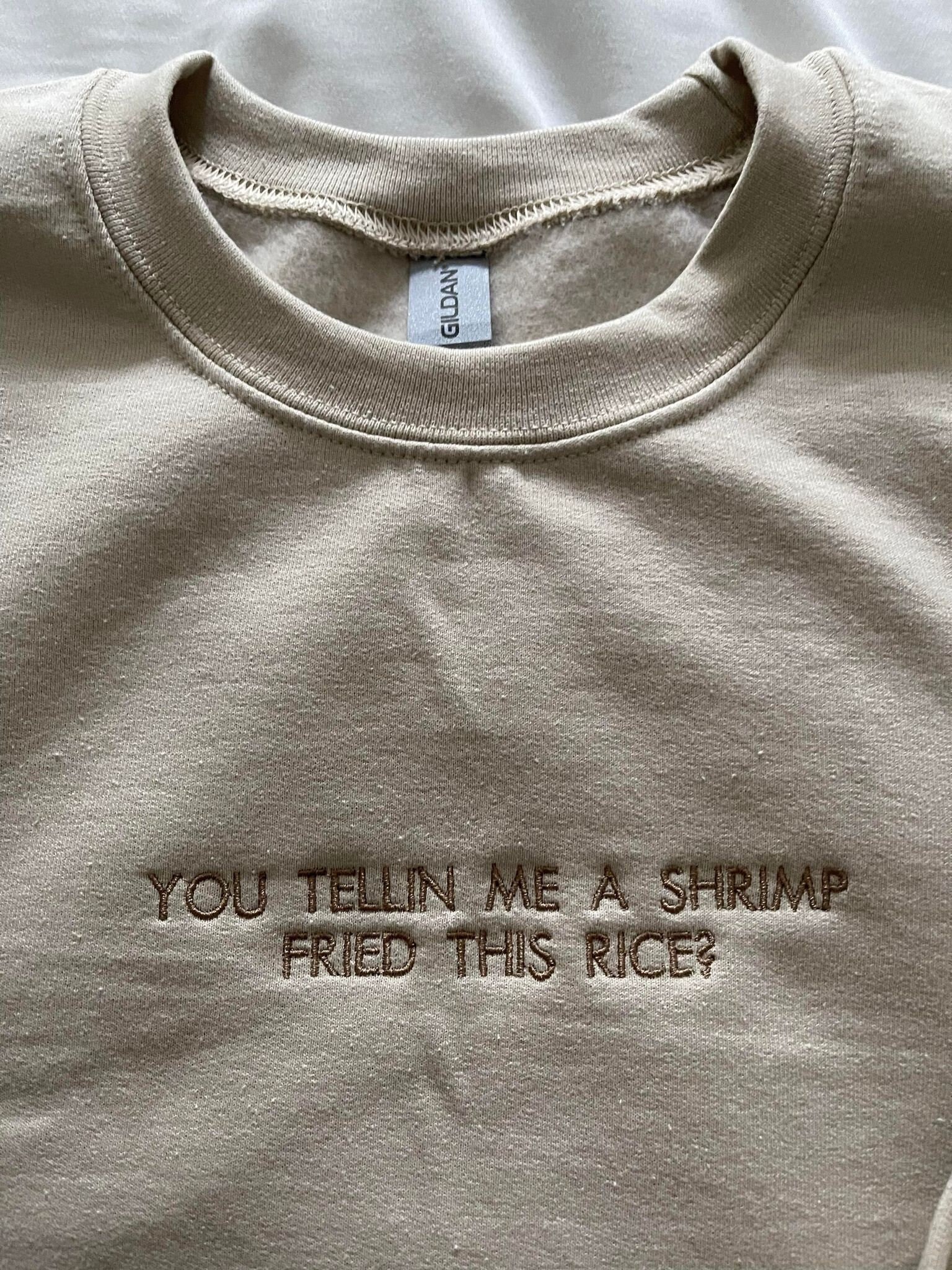 Shrimp Fried This Rice Funny Embroidered Sweatshirt