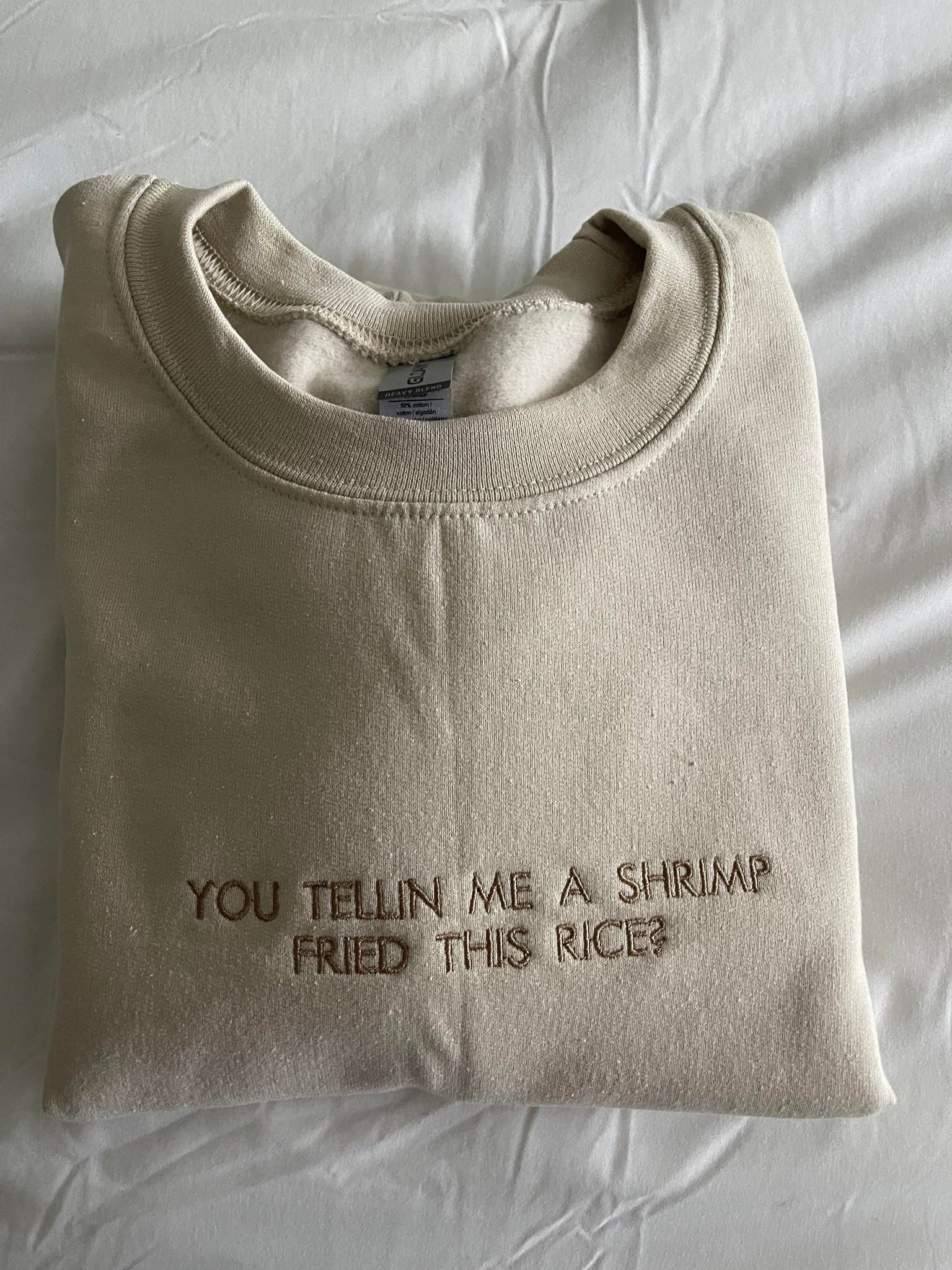 Shrimp Fried This Rice Funny Embroidered Sweatshirt