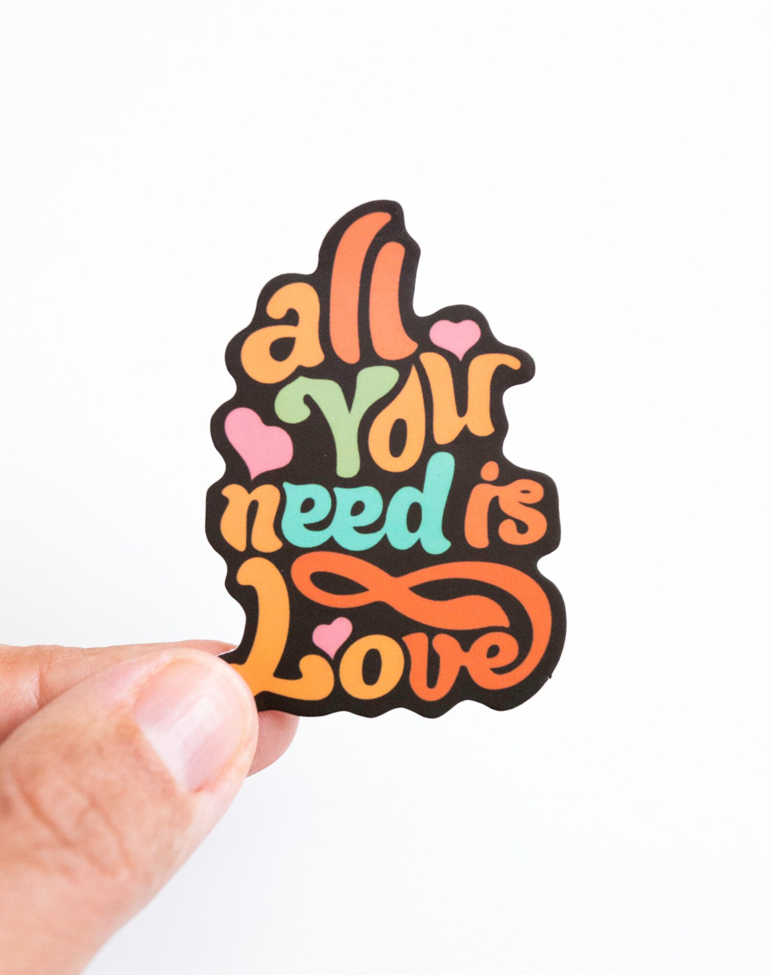 All You Need Is Love Sticker vinyl sticker Trendy stickers Etsy