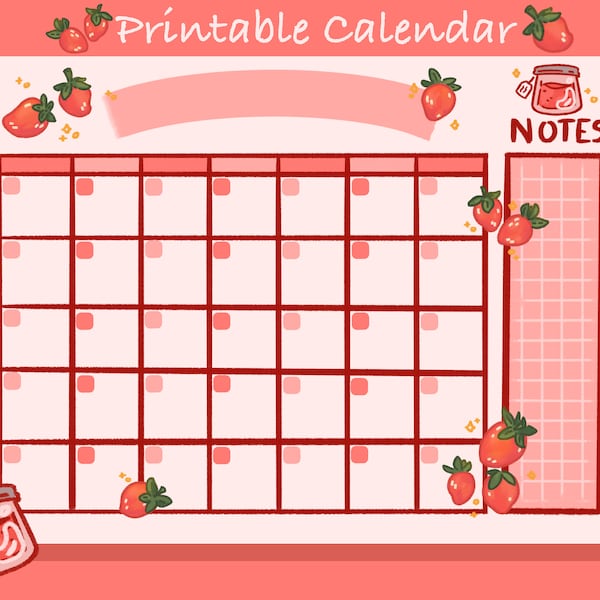 Cottagecore Wall Calendar Etsy