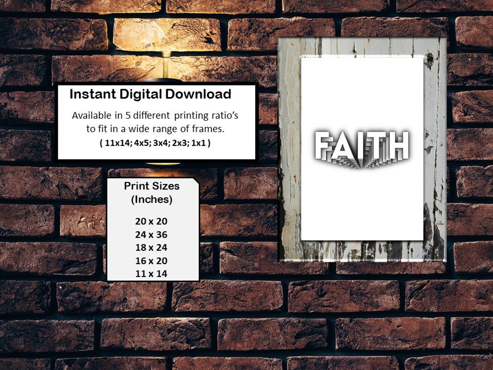 Faith Print Faith Wall Art Quotes Print Poster Print Wall Etsy