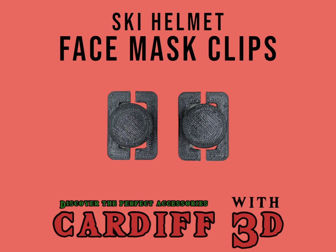Ski Helmet Face Mask Clips Secure & Easy Attachment Universal Fit