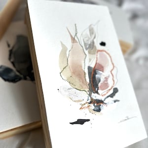 Colorful Mini Watercolor Art Small Painting for Home Decor, Tiny Watercolor Masterpiece: Hand-painted Small Artwork