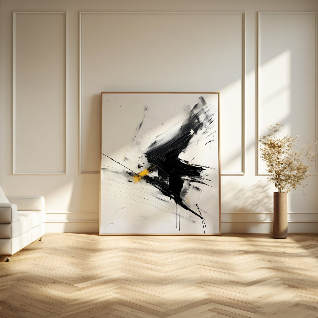 Black and White Eagle Falcon Abstract Canvas Wall Art Prints, Wild ...