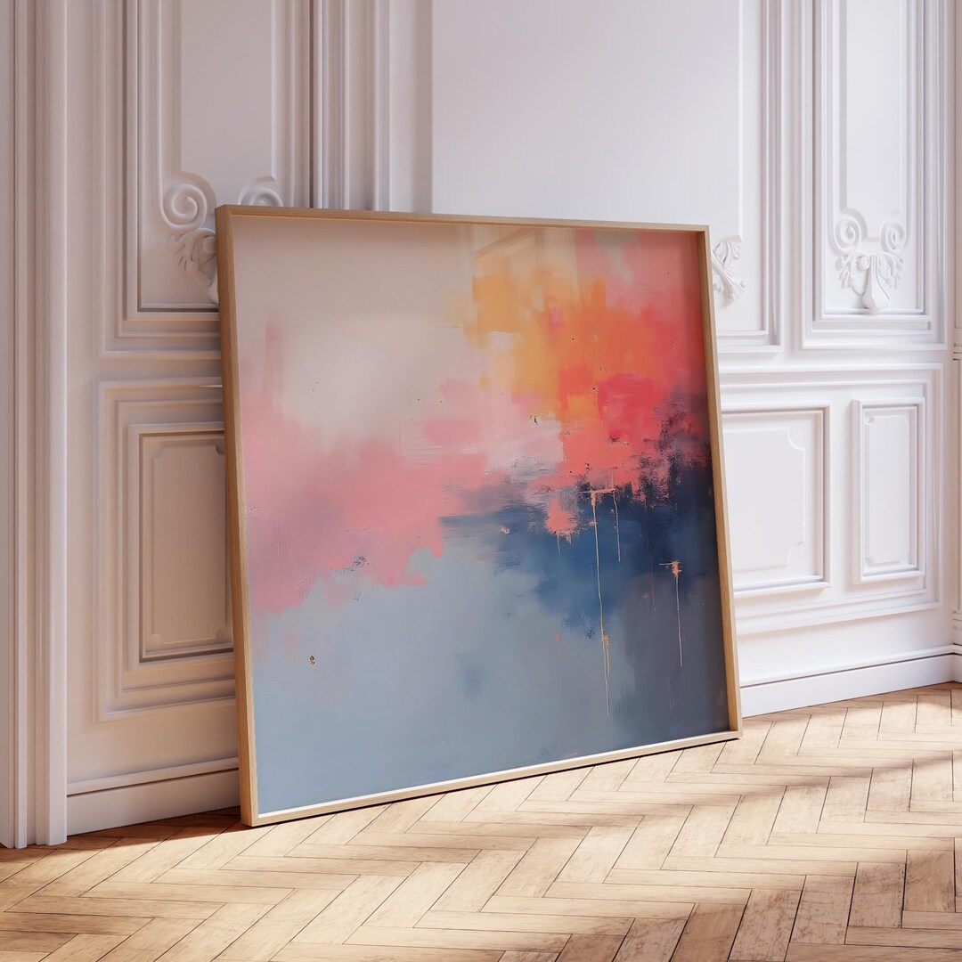 Vibrant Colorful Oil Painting on Canvas Giclée Print, Hand Painted ...