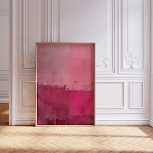 Stampa su tela rosa pastello, stampa di un dipinto rosa chiaro, stampa astratta da parete extra large, stampa colorata di un dipinto astratto rosa di grandi dimensioni