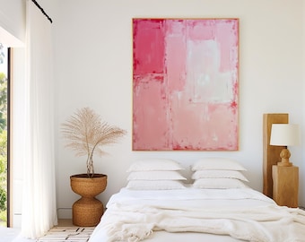Rosa Abstrakte Wand Kunst Leinwand Druck Minimalist Blush Anstrich Dekor