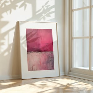 Dark Pink and Light Pink Canvas Print, Magenta Painting Print, Extra Large Abstract Wall Art, Abstract Large Painting Colorful Print