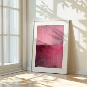 Pastel Pink Abstract Canvas Print: Large Colorful Wall Art