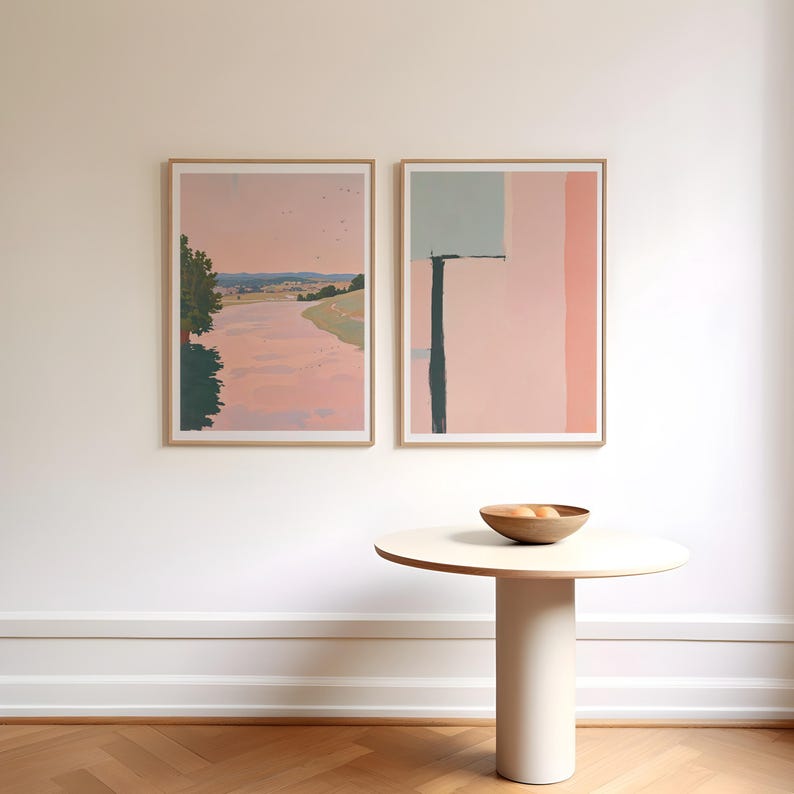 Mark Rothko Style Abstract Art Prints: Pastel Floral Window Set ...