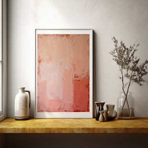 Pale Pink Abstract Canvas Print: Large Colorful Wall Art