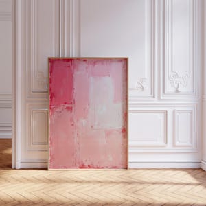 Pastel Pink and White Canvas Print, Light Pink Painting Print, Extra Large Abstract Wall Art, Abstract Large Painting Colorful Print
