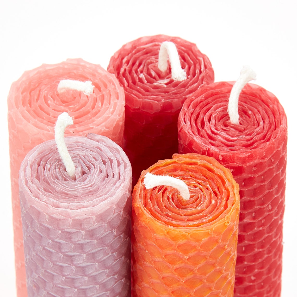Velas de cera de abeja enrolladas a mano Color mixto de luz Etsy