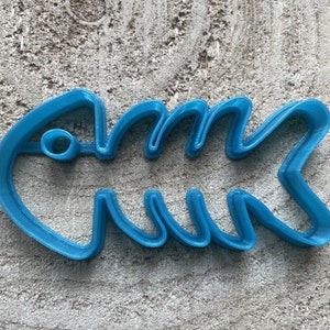Fish cookie cutter. Fishbone biscuit mold.