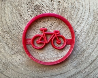 Bicycle cookie cutter. Vehicle cookie cutter