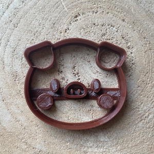 Tagliabiscotti di maiale. Tagliabiscotti con animali della fattoria. Stampo per biscotti di maiale