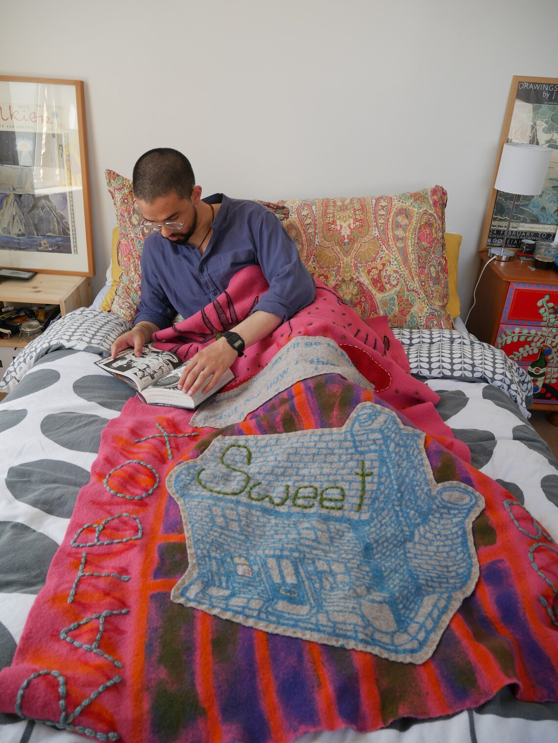 100 Wool Blanket Art Etsy