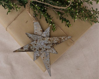 Christmas star ornaments - décor for a rustic Australian Christmas - ideal for the tree, mantle, or individual gift decorations