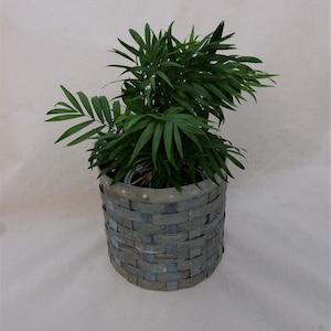 Woven metal handmade planter - potplant pot - indoor or outdoor use - large size