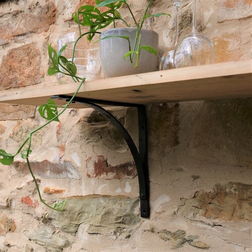 Shelf Bracket Blacksmith Made Hand Wall Bracket Made Etsy