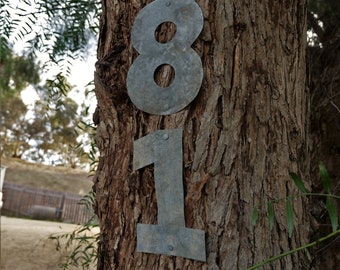 House numbers - handmade in Australia from reclaimed iron
