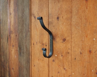 Blacksmith made school style coat hook - hand forged in Australia