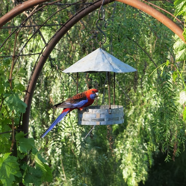 handmade metal bird feeder - made in Australia