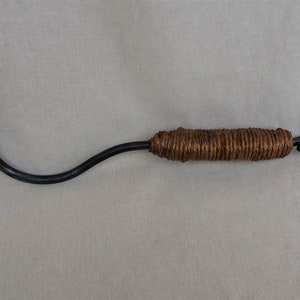 Blacksmith made single tine hand cultivator for the garden - handmade soil tiller