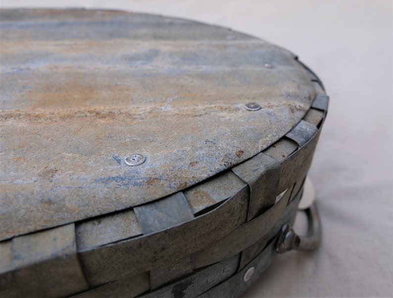 Handmade Metal Oval Basket Woven Tray Etsy Australia