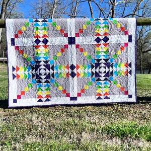 A Skein of Geese Quilt Pattern,Beginner Quilt Pattern, Easy Quilt Pattern,Flying Geese, Stars, Precut friendly,Quick Quilt