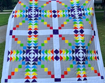 DIGITAL,A Skein of Geese Quilt Pattern ,Beginner Quilt Pattern, Flying Geese, Quick Quilt Pattern