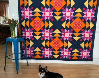 Ripple Effect Quilt Pattern-PAPER Version, Confident Beginner Quilt Pattern, Easy, Quick, Flying Geese units