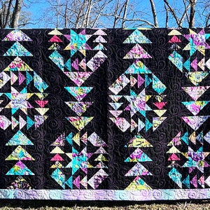 DIGITAL,Gaining Altitude Quilt Pattern, Beginner Quilt Pattern, Flying Geese,Stars , 10 inch Squares,Fat Quarters Quilt