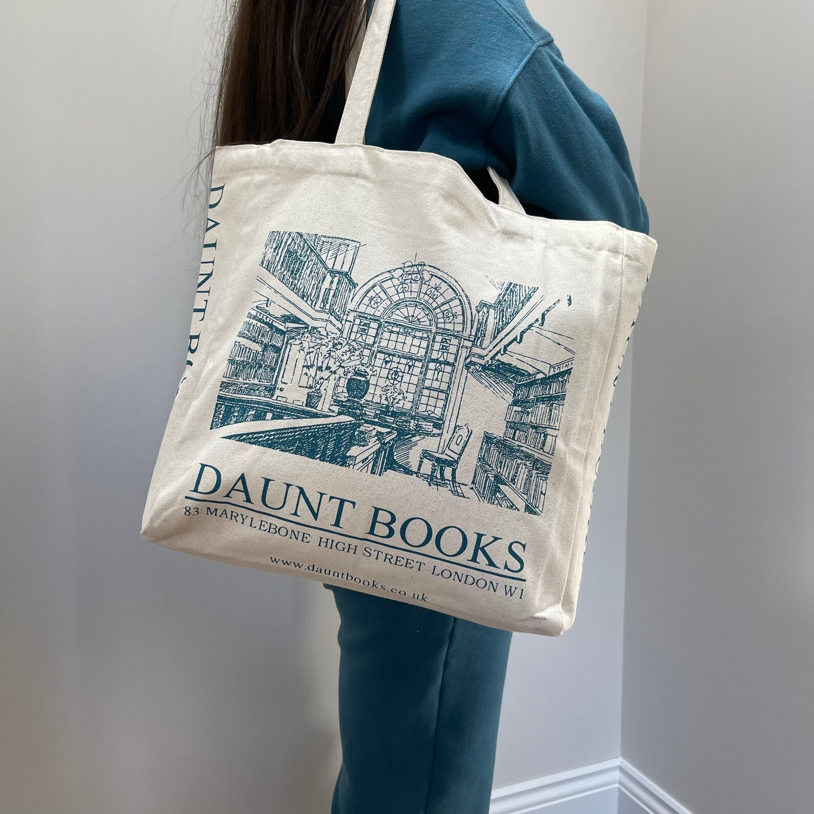 Printed daunt Books Canvas Tote Bag Handmade Tote Bag Etsy UK