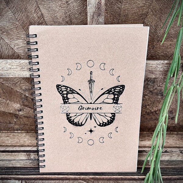 Grimoire Papillon Dague Magique - Personnalisable