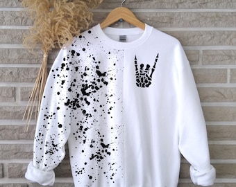 paint splatter sweater