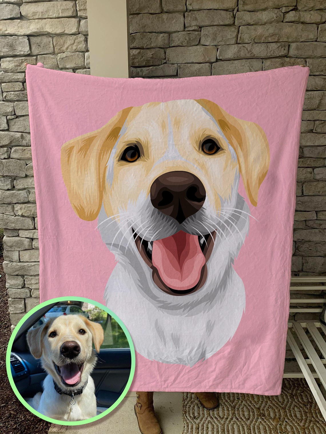 Custom Dog Blanket Dog Portrait Blanket Dog Lover Gift Pet Etsy
