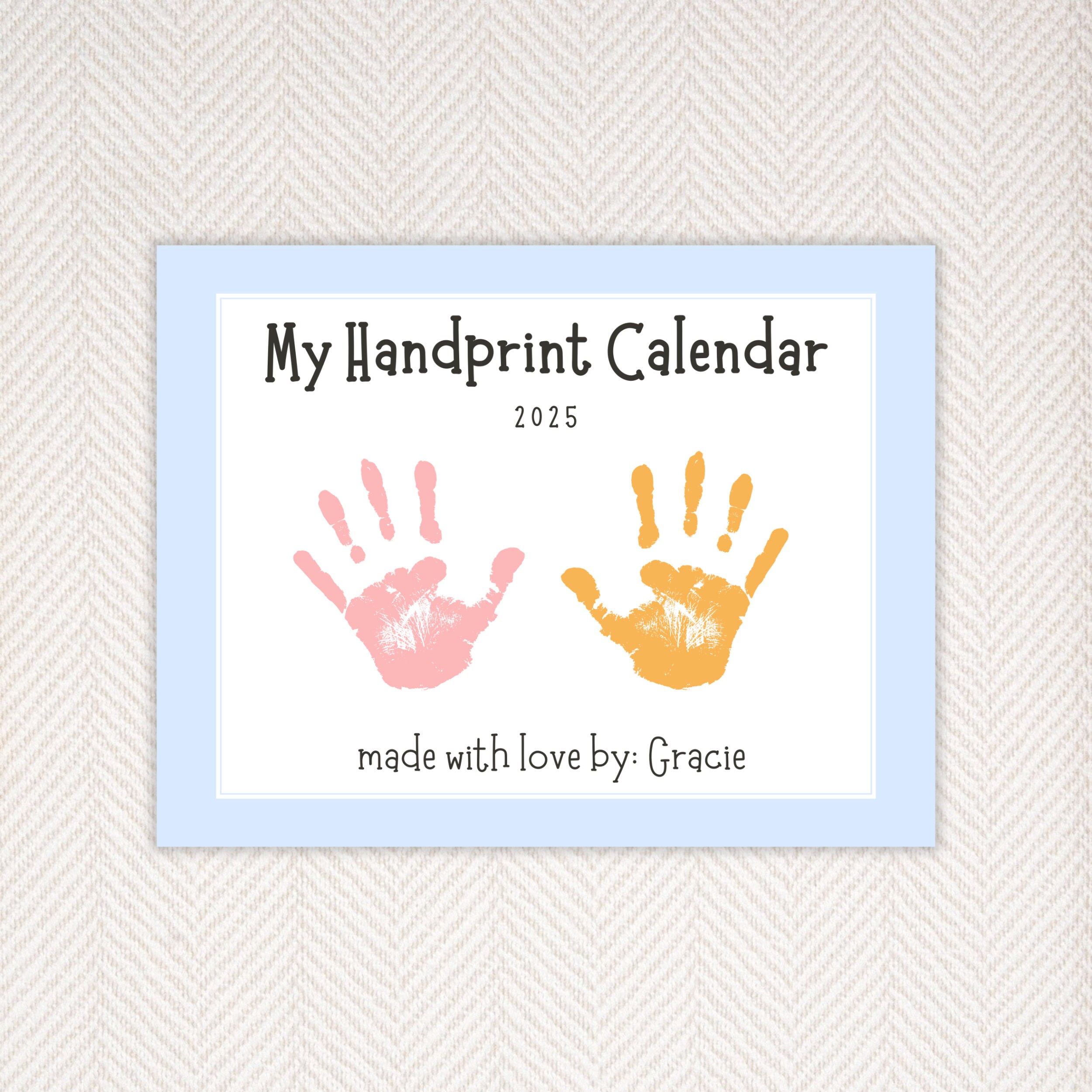 2025 Handprint Calendar, Digital Download, Our Handprint Calendar