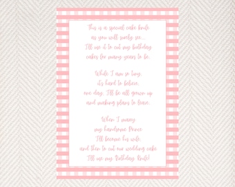 Download digital editável sinal de faca de aniversário, primeiro aniversário, faca de bolo, bolo de aniversário, coral guingão, sinal de aniversário, aniversário tradicional